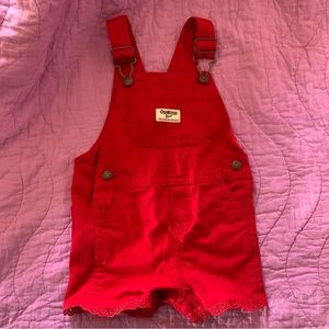 ☀️ Red Oshkosh overall shorts